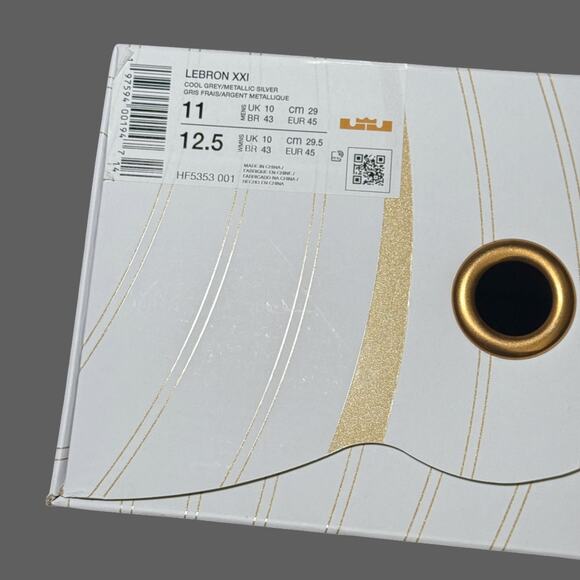 Nike LeBron XXI Cool Grey Basketball Shoes Size 11 HF5353-001 NWB - Picture 9 of 9